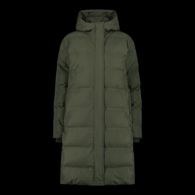 Płaszcz z kapturem damski CMP kurtka zimowa ocieplana wodoodporna zielona (34K0096/F905)