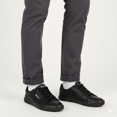 5. Trampki niskie męskie ekoskóra czarne Big Star TT174002