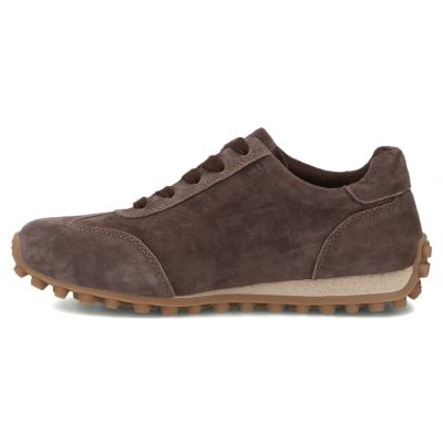 3. Skórzane półbuty damskie sneakersy zamszowe brązowe Filippo DP7961