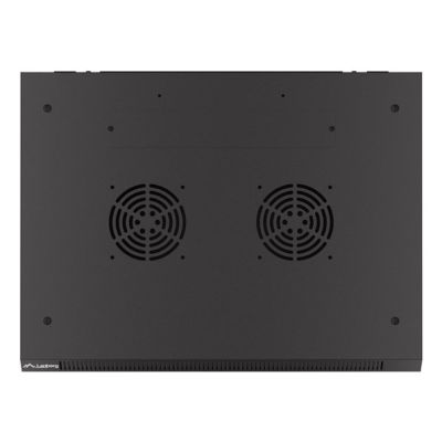 13. SZAFA INSTALACYJNA RACK WISZĄCA 19" 12U 600X450 CZARNA DRZWI PERFOROWANE LANBERG (FLAT PACK)