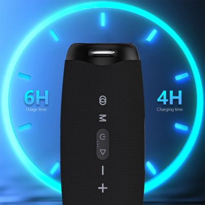 13. Głośnik bezprzewodowy Dudao Y21Pro podświetlany RGB Bluetooth 5.3 - czarny