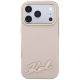3. Etui Karl Lagerfeld Grained with Resin Signature Logo MagSafe na iPhone 18 Pro / 17 Pro - różowe