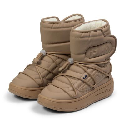 7. Fila Superbubble Boot buty zimowe botki beżowe damskie sportowe ocieplane