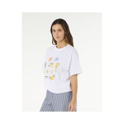2. Koszulka damska RIP CURL Poolside Heritage Tee biała