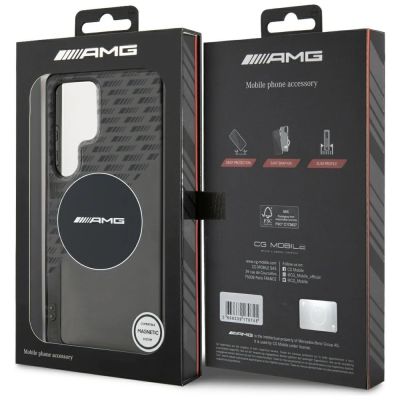 8. Etui AMG Transparent Rhombs MagSafe na Samsung Galaxy S25 Ultra  - czarne