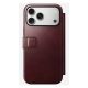 4. NOMAD Modern Leather Folio - skórzane etui do iPhone 17 Pro Max kompatybilne z MagSafe, skóra Horween (burgundy)