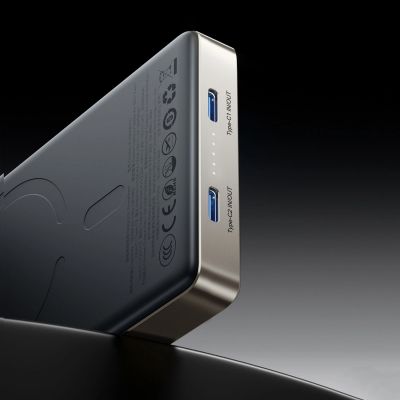 25. Powerbank Joyroom JR-PBM08 Pro 22,5W 10000mAh z ładowaniem bezprzewodowym 2x USB-C - tytanowy