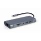 2. GEMBIRD MULTI ADAPTER USB TYPE-C 7 W 1 (HUB3.0 + HDMI + VGA + PD + CZYTNIK KART + DŹWIĘK STEREO), SZARY