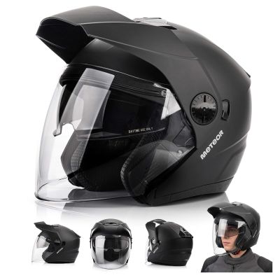 18. Kask motocyklowy Meteor Hekato M 57-58 cm czarny