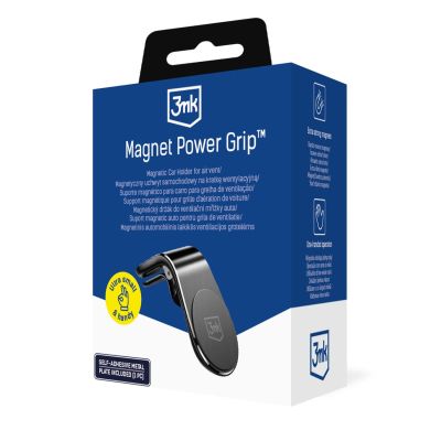 10. Uchwyt samochodowy 3mk Magnet Power Grip do kratki - czarny