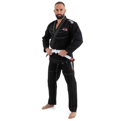 6. Kimono / GI do treningu BJJ - Czarne DBX ELITE A0 + PAS A0