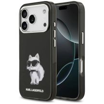 Etui Karl Lagerfeld IML Aquarelle Choupette & Logo MagSafe na iPhone 17 Pro - czarne