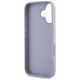 7. Etui Guess Hot Stamp 4G Pattern Triangle Metal Logo na iPhone 16 - fioletowe