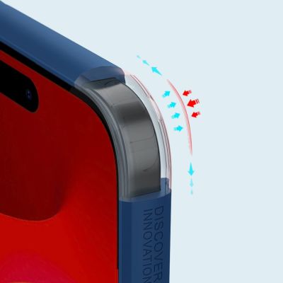 7. Wzmocnione etui do iPhone 15 Plus Nillkin Super Frosted Shield Pro - niebieskie
