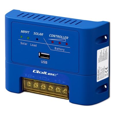 QOLTEC REGULATOR ŁADOWANIA MPPT 15A DO ZASILANIA ODBIORNIKÓW DC I ŁADOWANIA AKUMULATORÓW 12V/24V | LIFEPO4