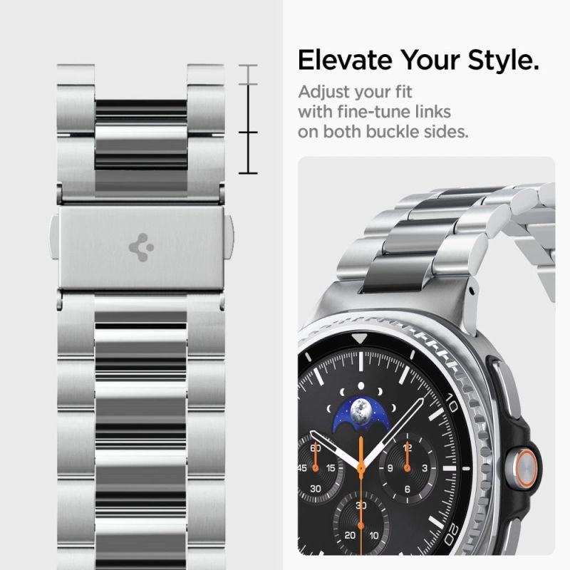 13. Pasek Spigen Modern Fit Band na Samsung Galaxy Watch 40 / 44 / 46 mm - srebrny