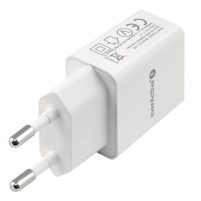 3. Ładowarka sieciowa everActive SC-100 (USB; kolor biały)