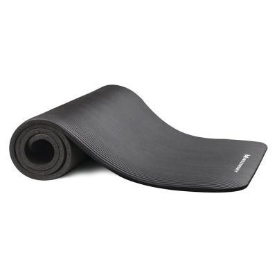 3. Wozinsky mata do ćwiczeń 181 x 63 x 0,9 cm gruba mata gimnastyczna do jogi czarna
