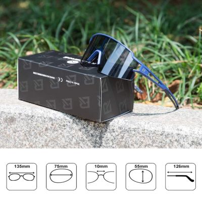 6. Okulary rowerowe Rockbros 10174 UV400 - niebieskie