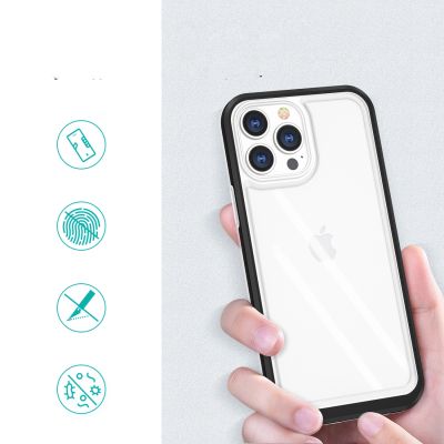 2. Clear 3in1 etui do iPhone 13 Pro żelowy pokrowiec z ramką czarny