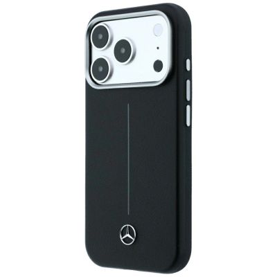 2. Etui Mercedes Leather Semi Wrap Iconic Line MagSafe do iPhone 18 Pro Max / 17 Pro Max - czarne