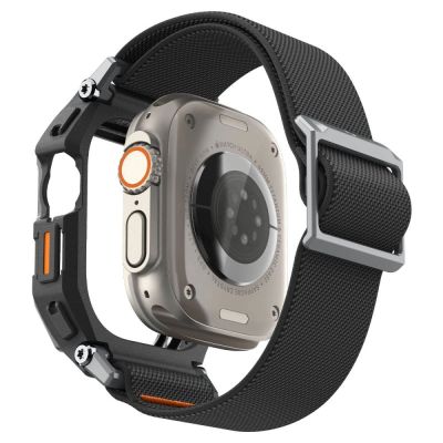 3. Pasek Spigen Lite Fit Pro + Szkło hartowane na wyświetlacz na Apple Watch Ultra 49 mm - czarny