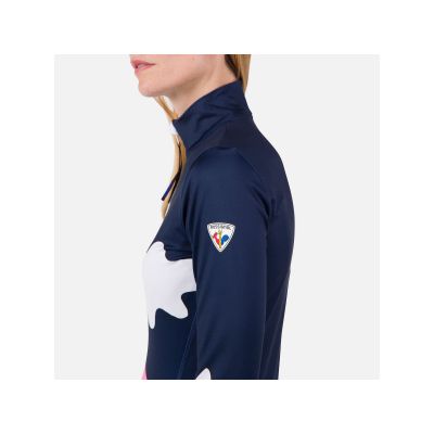 5. Koszulka Rossignol W Booster 1/2 Zip Top niebieski