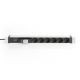 3. Digitus Listwa zasilająca PDU 19" Rack, 6x schuko, 2.0m, 1x wtyk unischuko, 16A, wyłącznik nadprądowy, profil aluminiowy