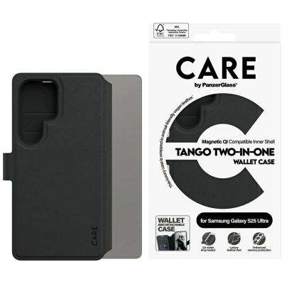 Etui CARE by PanzerGlass Feature Tango 2w1 Wallet na Samsung Galaxy S25 Ultra - czarne