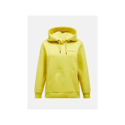 Bluza damska PEAK PERFORMANCE W Original Small Logo Hood kolor żółty