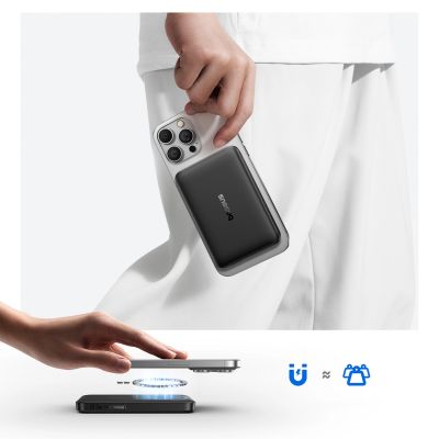 7. Powerbank Baseus EnerFill FM12 10000mAh 22,5W Qi2 kompatybilny z MagSafe z kablem Baseus Simple USB-C 20V/3A 30cm - czarny