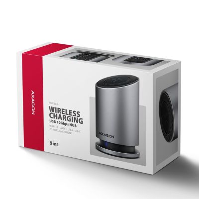 11. Axagon HMC-WL9 stacja dokująca Przewodowa USB 3.2 Gen 2 (3.1 Gen 2) Type-C Szary