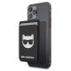 Portfel magentyczny Karl Lagerfeld Wallet CardSlot Saffiano Choupette Head MagSafe na telefon - czarny