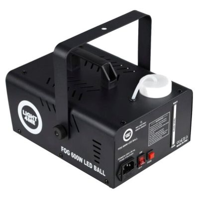 2. LIGHT4ME FOG 600W LED BALL - Wytwornica dymu/mgły efekt podświetlenia dymu/kula dyskotekowa, pilot bezprzewodowy