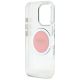 7. Etui Guess IML Metal Colored Circle Classic Logo MagSafe na iPhone 16 Pro - różowe