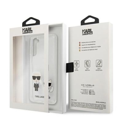 8. Etui Karl Lagerfeld Karl&Choupette na Samsung Galaxy S21+ - przezroczyste