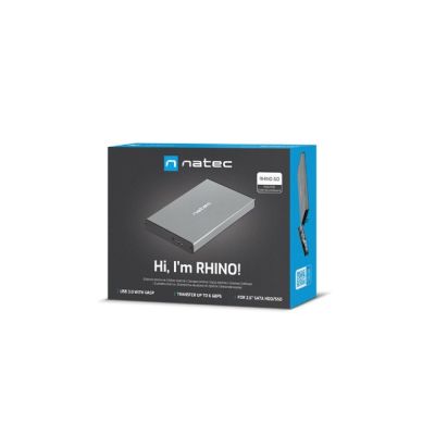 3. Obudowa na dysk NATEC Rhino Go NKZ-1281 (2.5"; USB 3.0; Aluminium; kolor szary)