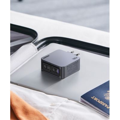 7. Ugreen Nexode Pro 160W GaN Charger with USB-C Cable Uniwersalne Czarny, Szary Prąd przemienny Szybkie ładowanie Wewnętrzna