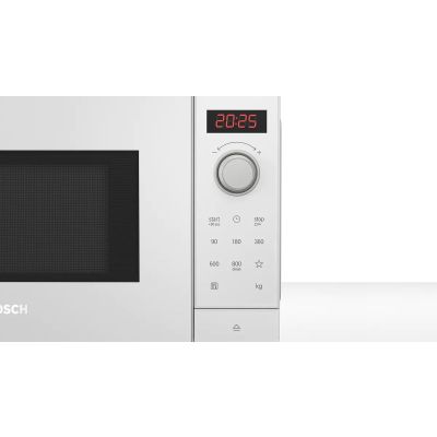 2. Bosch Serie 2 FFL023MW0 kuchenka mikrofalowa Biały Mikrofalówka Solo Blat 20 l 800 W