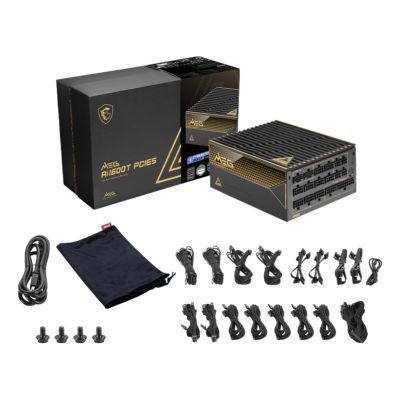 25. Zasilacz MSI MEG Ai1600T 1600W PCIE5 80+ Titanium ATX 3.1