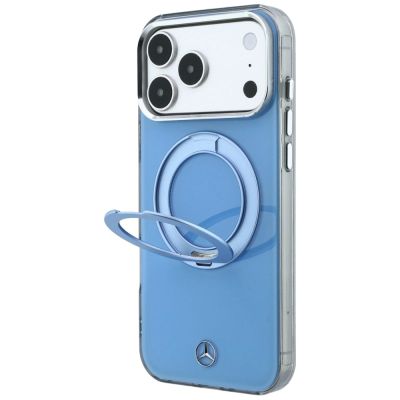 2. Etui Mercedes with ring Stand and Iconic Logo MagSafe na iPhone 18 Pro Max / 17 Pro Max - niebieskie