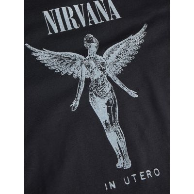 3. Jack&Jones koszulka t-shirt Nirvana JPRBLUNIRVANA SS TEE 12287521 BLACK