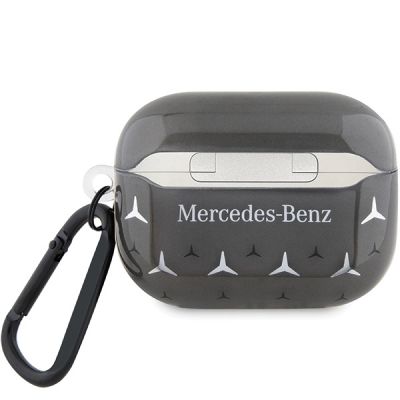 2. Etui Mercedes Large Star Pattern na AirPods Pro  - czarne