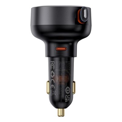 2. Ładowarka samochodowa Baseus Enjoyment Pro USB-C (żeńskie) / Lightning (męski) 60W - czarna