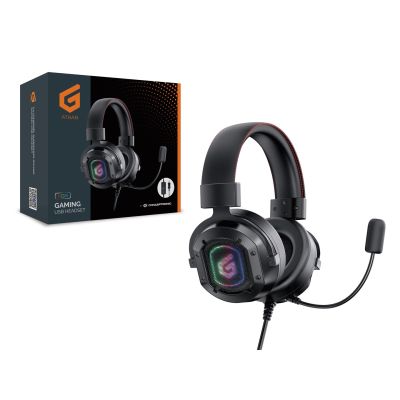 3. Conceptronic ATHAN02B słuchawki/zestaw słuchawkowy Przewodowa Opaska na głowę Gaming USB Typu-A Czarny