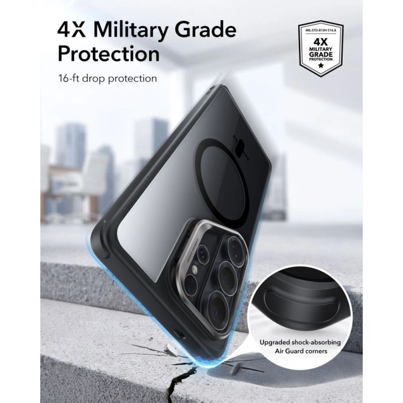 5. Etui ESR Classic Hybrid Kickstand MagSafe na Samsung Galaxy S26 Ultra - przezroczysto-czarne