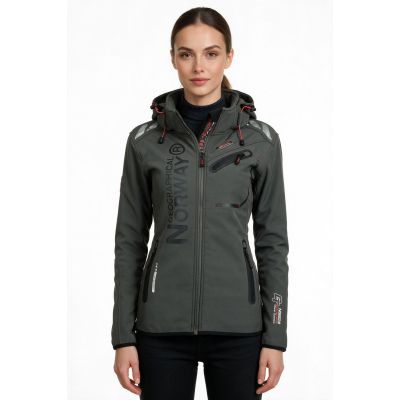 4. Kurtka softshell damska Geographical Norway Reine Grey/Black Lady 007  (WU6099F/GN Grey/Black)