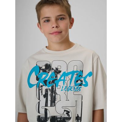 3. T-shirt bawełniany chłopięcy 4F 4FJRSS26TTSHM4167-27S