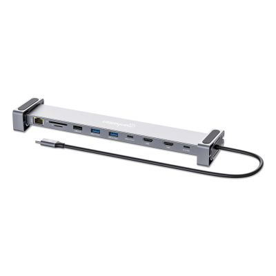 13. Manhattan 190398 stacja dokująca Przewodowa USB 3.2 Gen 1 (3.1 Gen 1) Type-C Szary