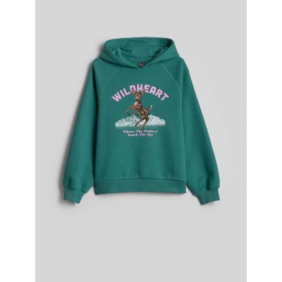 7. Bluza dresowa loose z kapturem dziewczęca 4F 4FJKAW26TSWSF3136-46S